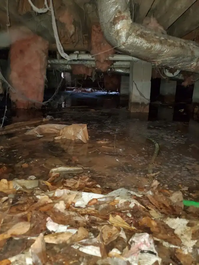 Crawl space flood assessment for Commercial Water Damage Restoration in Bonne Terre